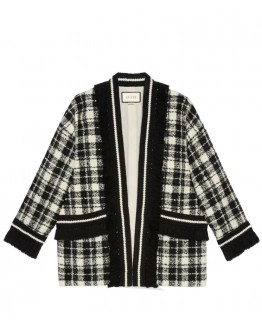 Gucci Women's Wool Tweed Coat Black