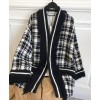 Gucci Women's Wool Tweed Coat Black
