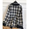 Gucci Women's Wool Tweed Coat Black