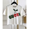 Gucci Women's Logo Embroidered T-shirt White