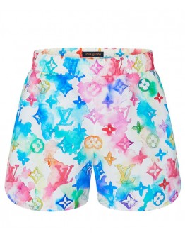 Louis Vuitton Women's Logo Print Shorts Polychrome