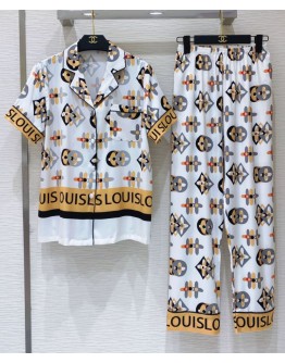 Louis Vuitton Women's Silk Pajamas Set White