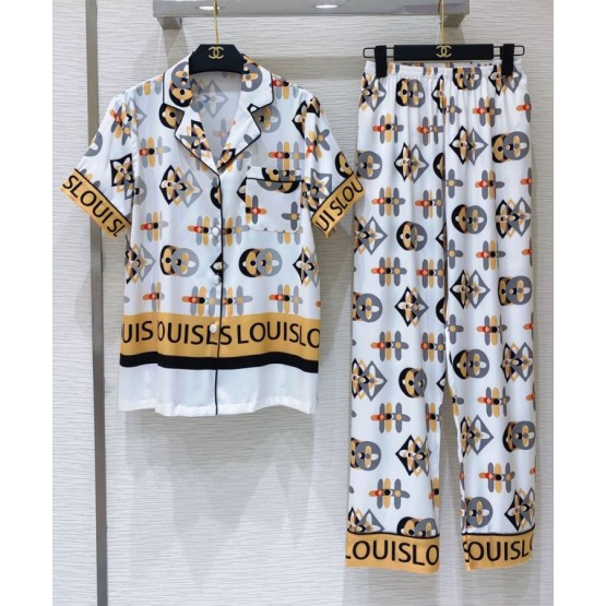 Louis Vuitton Women's Silk Pajamas Set White