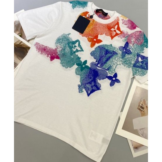 Louis Vuitton Women's Watercolor Monogram T-Shirt White