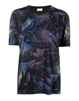 Saint Laurent Women's Symphony Print T-shirt Black