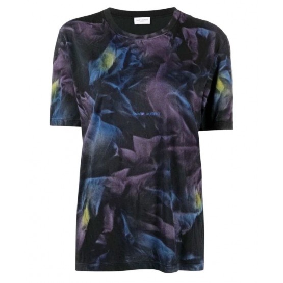 Saint Laurent Women's Symphony Print T-shirt Black