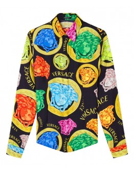 Versace Women's Print Shirt Black