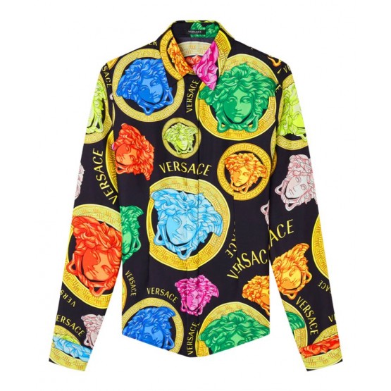 Versace Women's Print Shirt Black