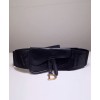 Dior Saddle Belt In Black Lambskin Black