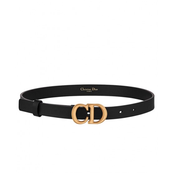 Dior Saddle Calfskin Belt Black