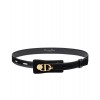 Dior 30 Montaigne Cow Leather Belt Black