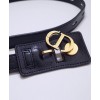 Dior 30 Montaigne Cow Leather Belt Black