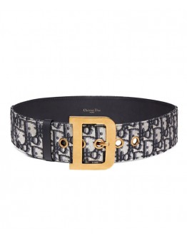 Dior Women Diorquake Dior Oblique Belt Dark Blue