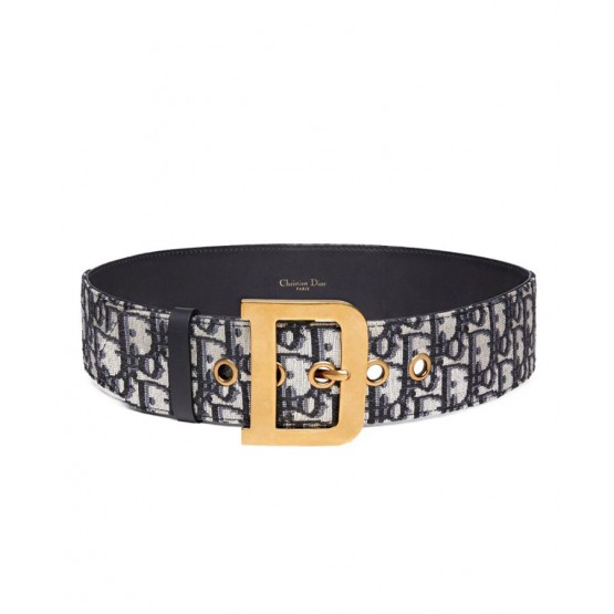 Dior Women Diorquake Dior Oblique Belt Dark Blue