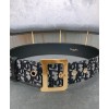 Dior Women Diorquake Dior Oblique Belt Dark Blue