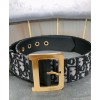 Dior Women Diorquake Dior Oblique Belt Dark Blue