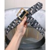 Dior Women Diorquake Dior Oblique Belt Dark Blue
