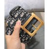 Dior Women Diorquake Dior Oblique Belt Dark Blue
