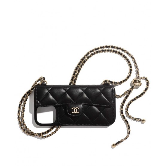 C-C Classic Case For Iphone With Chain Black