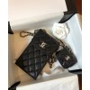 C-C Phone &amp; Airpods Case With Chain AP2033 Black