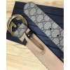 Gucci GG Supreme belt with G buckle 370543 Coffee