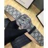 Gucci GG Supreme belt with G buckle 370543 Green
