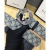 Gucci GG Supreme belt with G buckle 370543 Green