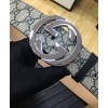 Gucci GG Supreme belt with G buckle 370543 Green