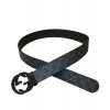 Gucci GG Supreme belt with G buckle 370543 Black