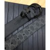 Gucci GG Supreme belt with G buckle 370543 Black
