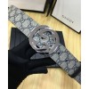 Gucci GG Supreme belt with G buckle 370543 Green