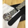 Gucci GG Supreme belt with G buckle 370543 Green