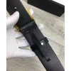 Gucci Leather belt with Double G buckle with snake Black