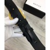 Gucci Leather belt with double G buckle Black