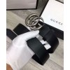 Gucci  Leather belt with double G buckle Black