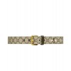 Gucci Bee print GG Supreme belt with Square buckle Coffee