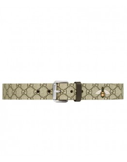 Gucci Bee print GG Supreme Coffee