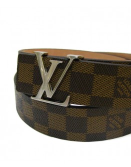 LV Intials Damer Azur Belt Brown