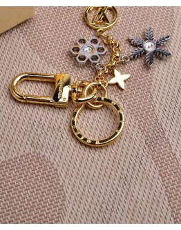 Louis Vuitton LV Snowflakes Bag Charm And Key Holder M80240 Golden