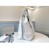 Louis Vuitton Carmel Hobo Monogram Mahina M57572 White