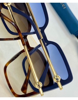Gucci Square Frame Metal Sunglasses