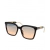 Gucci Color Block Temples Square Frame Sunglasses