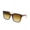 Gucci Color Block Temples Square Frame Sunglasses