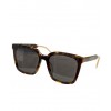 Gucci Color Block Temples Square Frame Sunglasses