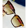 Gucci Color Block Temples Square Frame Sunglasses