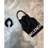 Balenciaga Wheel XS Drawstring Bucket Black