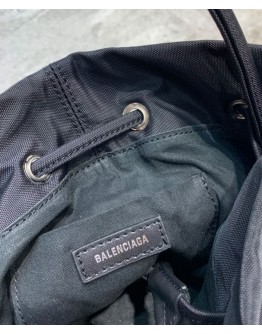 Balenciaga Wheel XS Drawstring Bucket Black