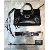 Balenciaga Metallic Edge Small City Shoulder Bag 4328310 Black