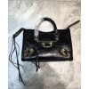 Balenciaga Metallic Edge Small City Shoulder Bag 4328310 Black