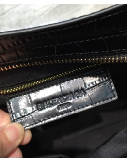 Balenciaga Metallic Edge Small City Shoulder Bag 4328310 Black